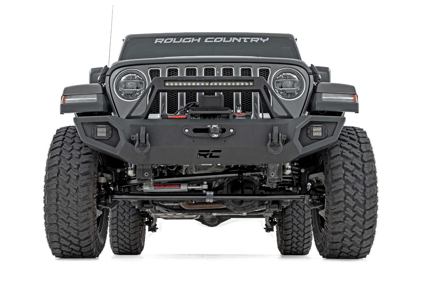 High Steer Kit w/ N3 Steering Stabilizer Jeep Gladiator JT/Wrangler JL (18-26) Rough Country-4