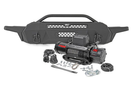 Front Bumper High Clearance 9500-Lb Pro Series Winch Synthetic Rope Toyota Tacoma 4WD (16-23) Rough Country