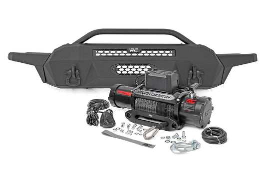 Front Bumper High Clearance 12000-Lb Pro Series Winch Synthetic Rope Toyota Tacoma 4WD (16-23) Rough Country