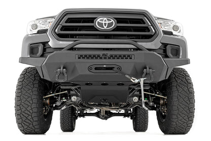 Front Bumper High Clearance 12000-Lb Pro Series Winch Synthetic Rope Toyota Tacoma 4WD (16-23) Rough Country-1