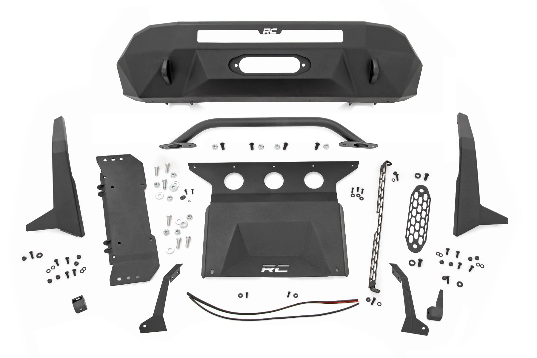 Front Bumper High Clearance 12000-Lb Pro Series Winch Synthetic Rope Toyota Tacoma 4WD (16-23) Rough Country-5