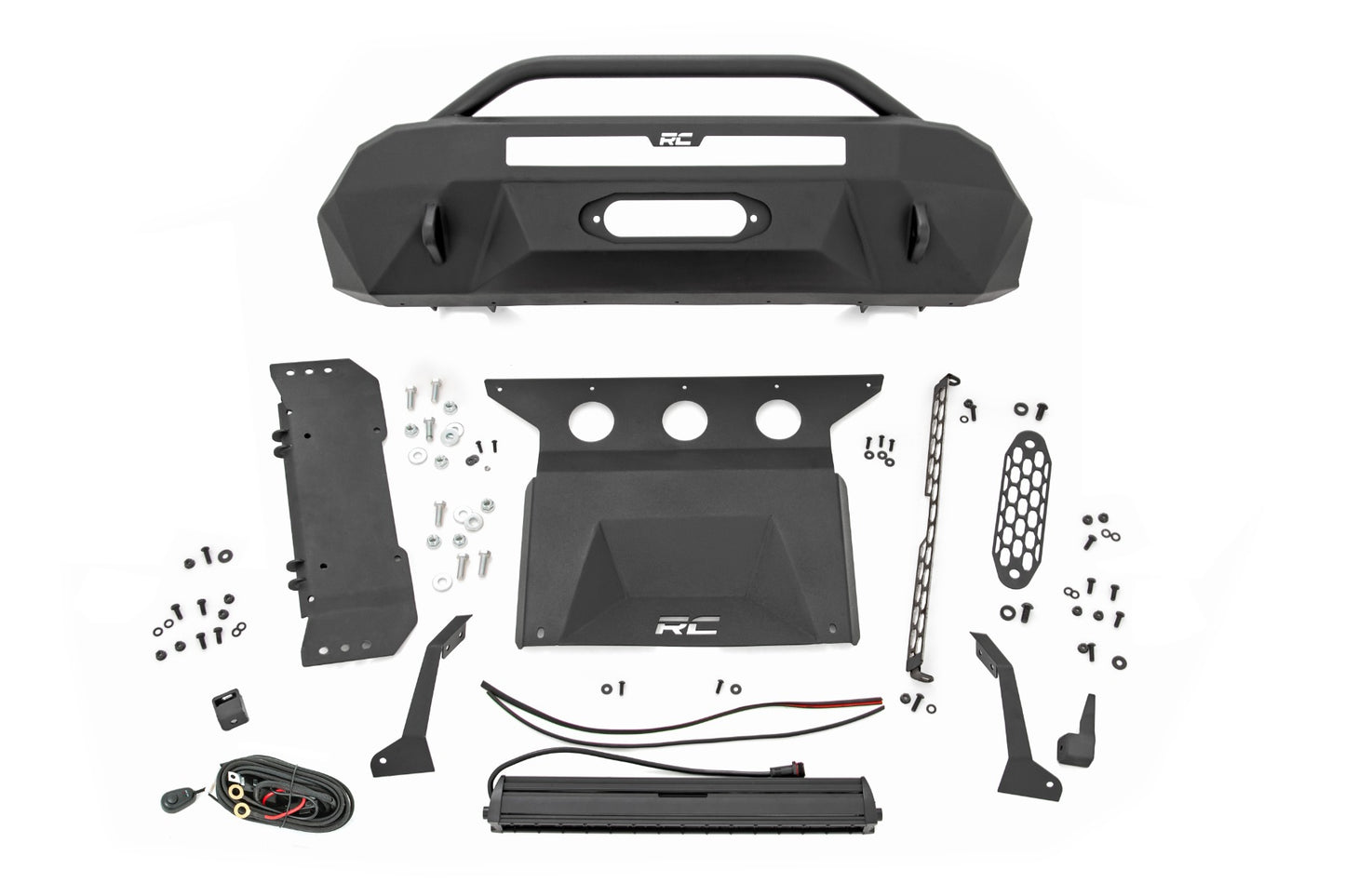 Rough Country Front Bumper Hybrid with 20 Inch LED Light Bar 16-22 Toyota Tacoma 2WD/4WD Rough Country