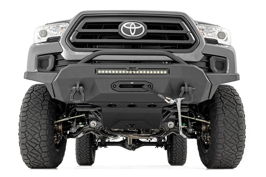 Front Bumper High Clearance Hybrid 20 Inch Black LED Toyota Tacoma (16-23) Rough Country-1