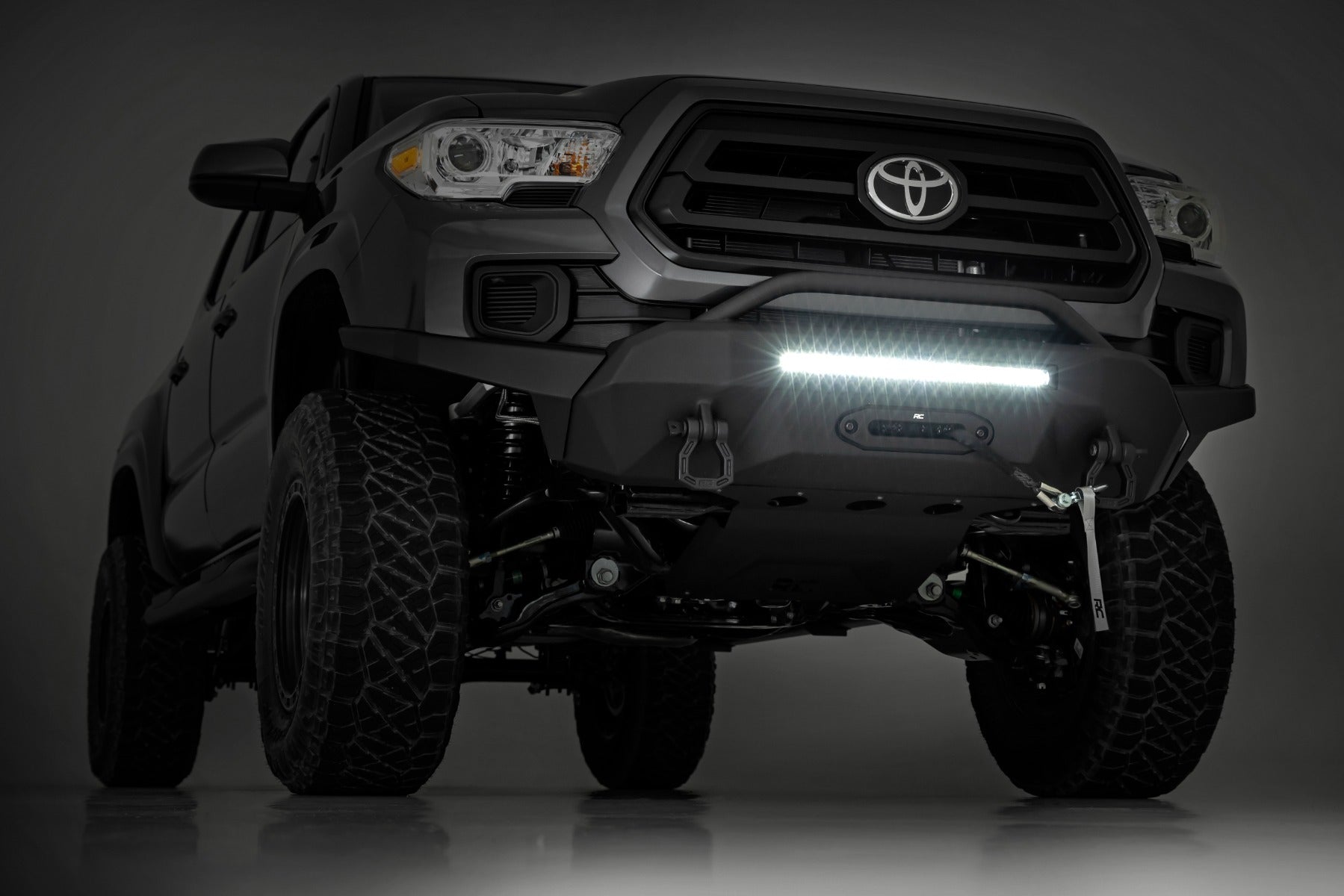 Front Bumper High Clearance Hybrid 20 Inch Black LED Toyota Tacoma (16-23) Rough Country-4