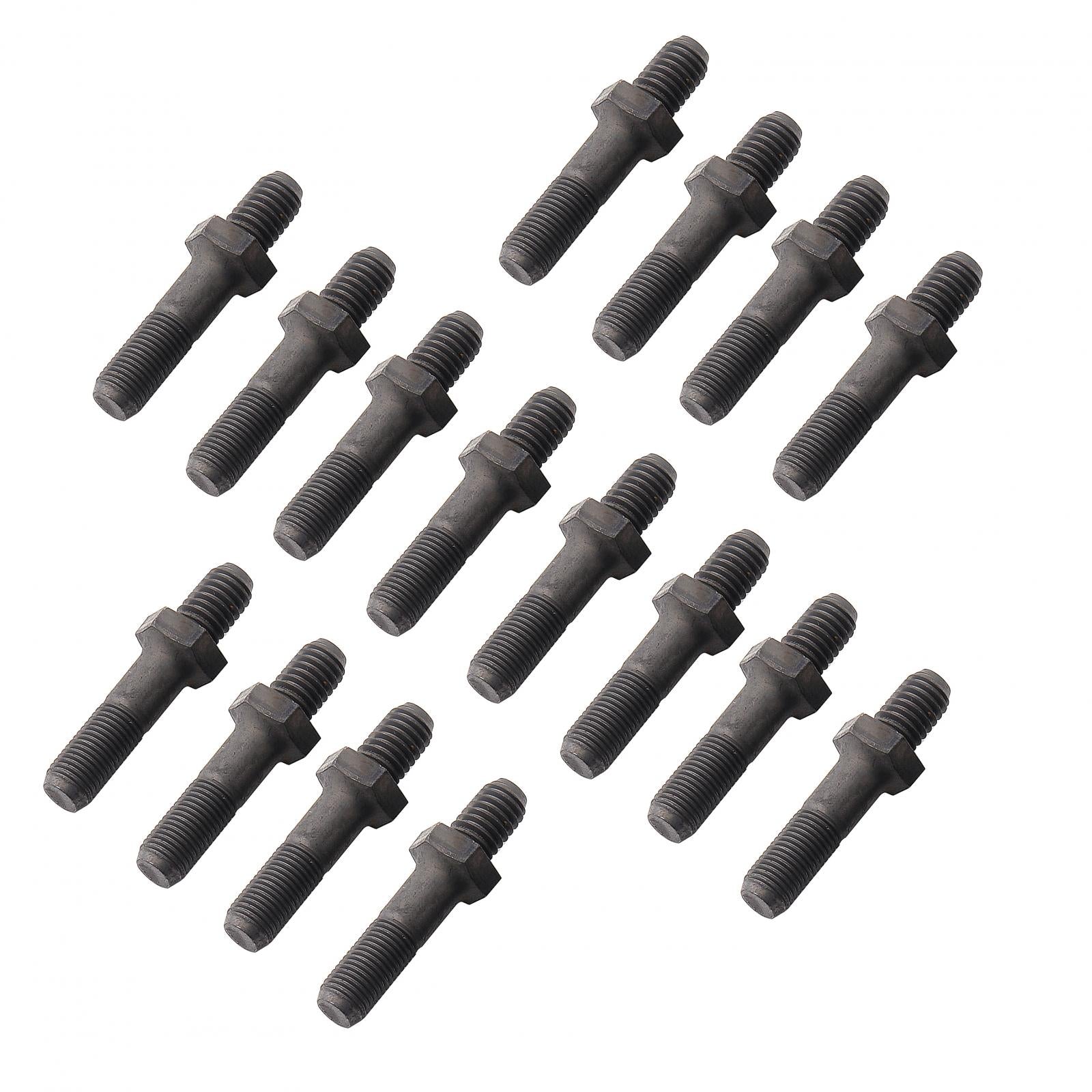 Rocker Arm Studs Competition 7/16 Inch Screw-in rocker arm studs, 7/16-20 x 1.75 Inch L top x 7/16-14 bottom, 16 piece set Mr Gasket