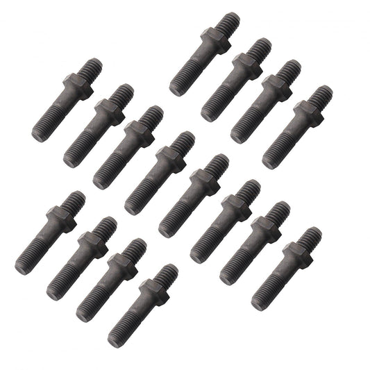 Rocker Arm Studs Competition 7/16 Inch Screw-in rocker arm studs, 7/16-20 x 1.75 Inch L top x 7/16-14 bottom, 16 piece set Mr Gasket