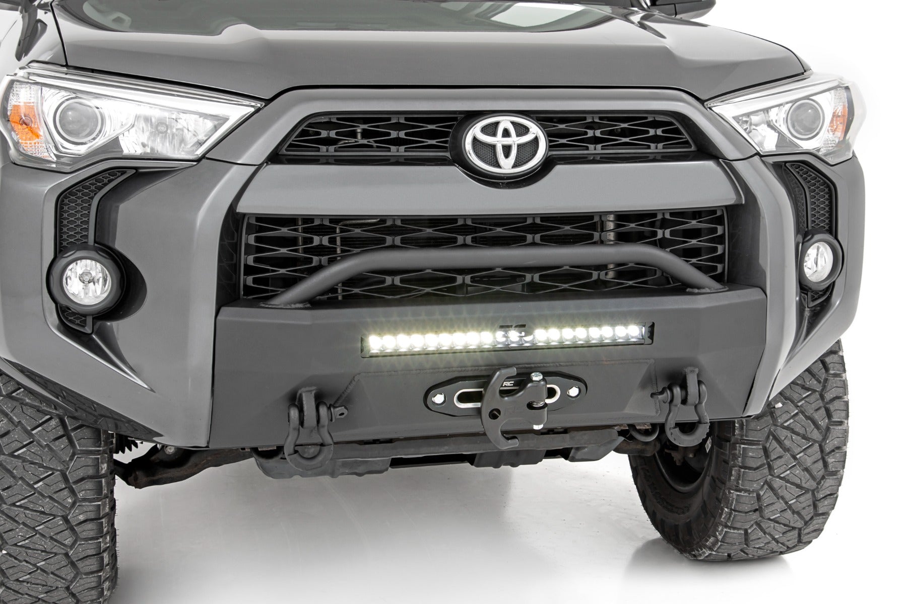 Front Bumper Hybrid 20 Inch Black DRL Toyota 4Runner 2WD/4WD (2014-2024) Rough Country-1