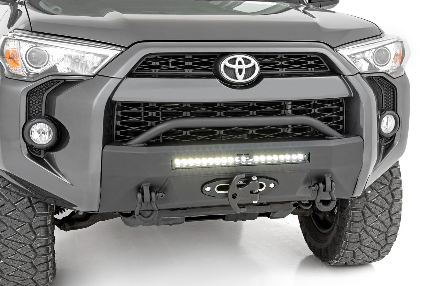 Front Bumper Hybrid 20 Inch Black LED Amber Toyota 4Runner 2WD/4WD (14-24) Rough Country-1