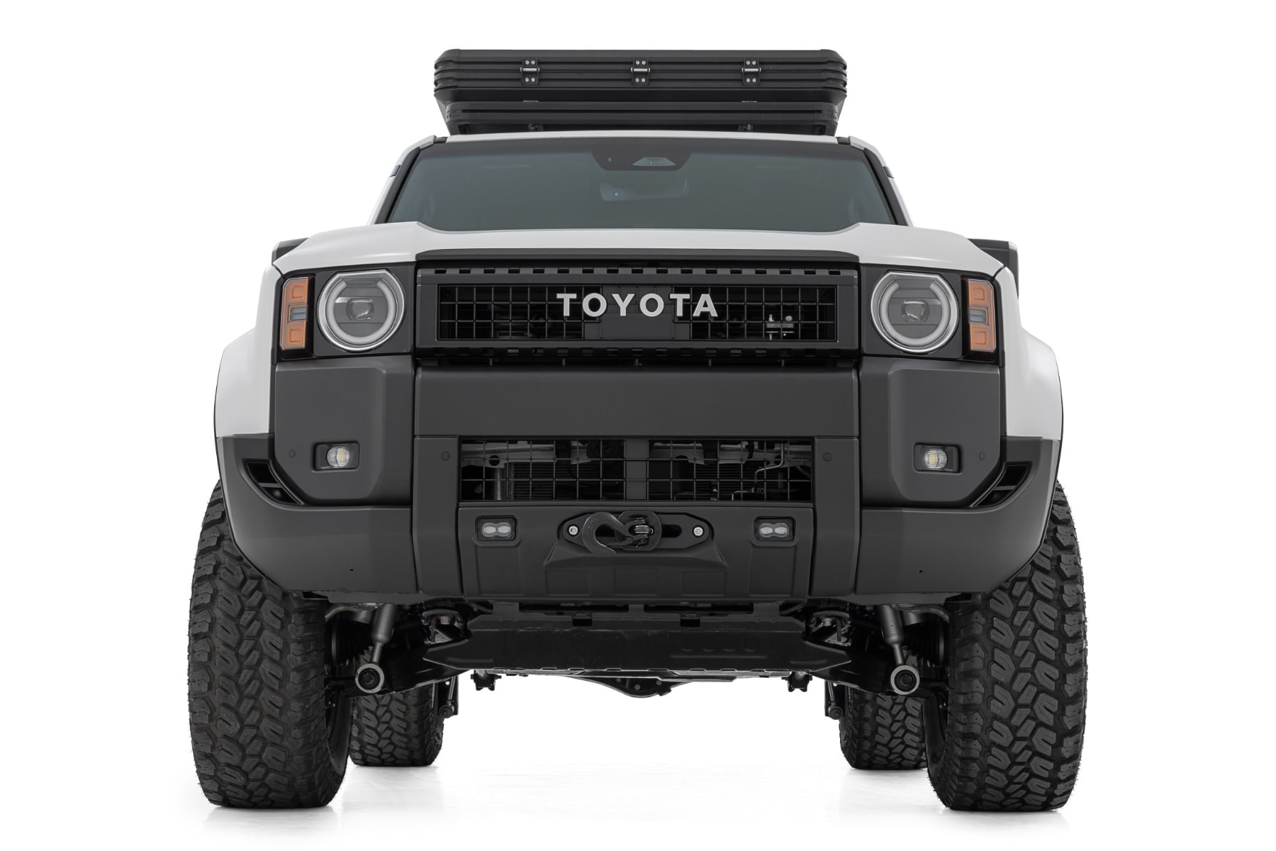 Hidden Winch Mount White SAE PRO9500S Toyota Land Cruiser 4WD (24-26) Rough Country-3