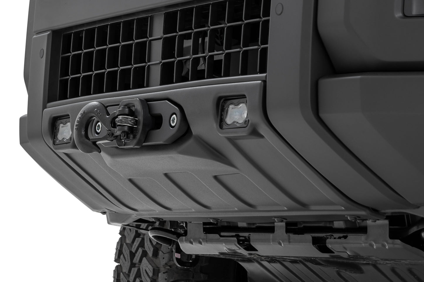 Hidden Winch Mount Yellow SAE PRO9500S Toyota Land Cruiser 4WD (24-26) Rough Country-1