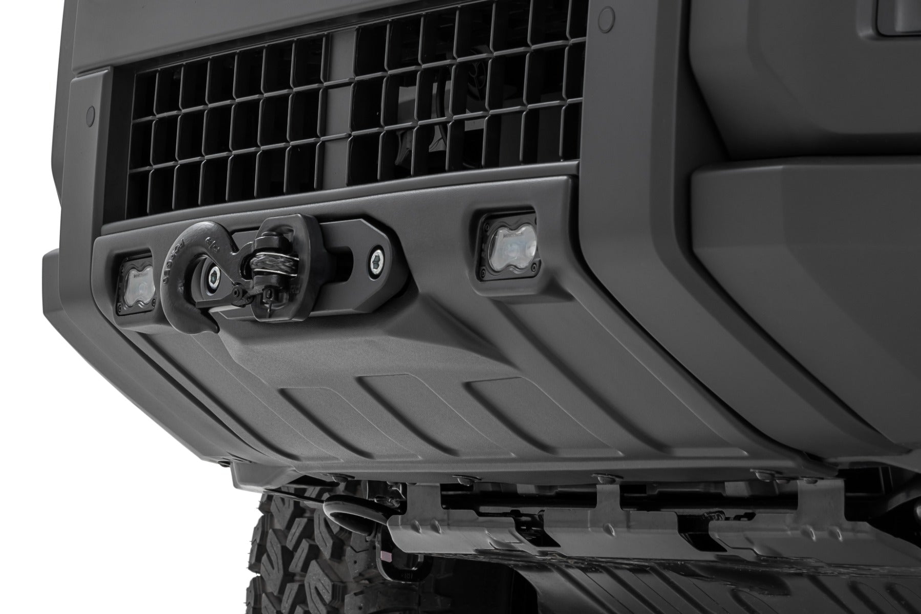 Hidden Winch Mount Yellow SAE PRO9500S Toyota Land Cruiser 4WD (24-26) Rough Country-1