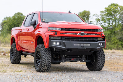 High Clearance Front Bumper LED Lights & Skid Plate Chevy Silverado 1500 (19-22) Rough Country-4