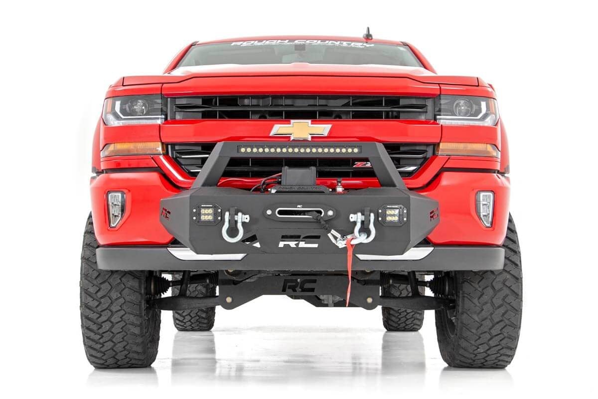 EXO Winch Mount Kit Chevy Silverado 1500 2WD/4WD (2007-2018 & Classic) Rough Country-2