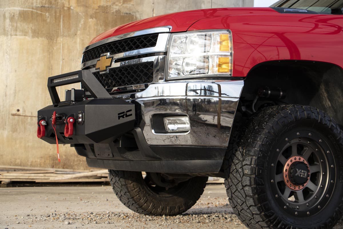 EXO Winch Mount Kit Chevy Silverado 2500 HD/3500 HD 2WD/4WD (2011-2019) Rough Country-2