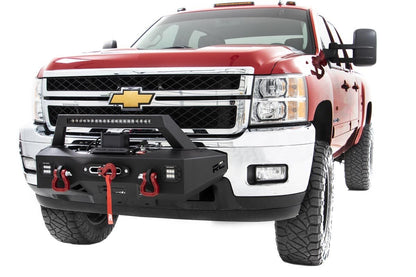 EXO Winch Mount Kit Chevy Silverado 2500 HD/3500 HD 2WD/4WD (2011-2019) Rough Country-3