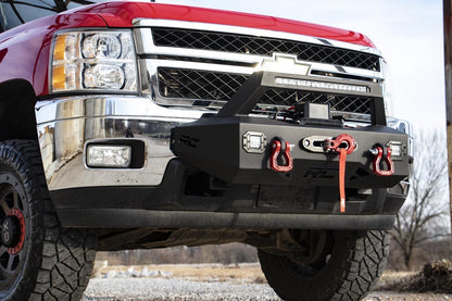 EXO Winch Mount Kit Chevy Silverado 2500 HD/3500 HD 2WD/4WD (2011-2019) Rough Country-5