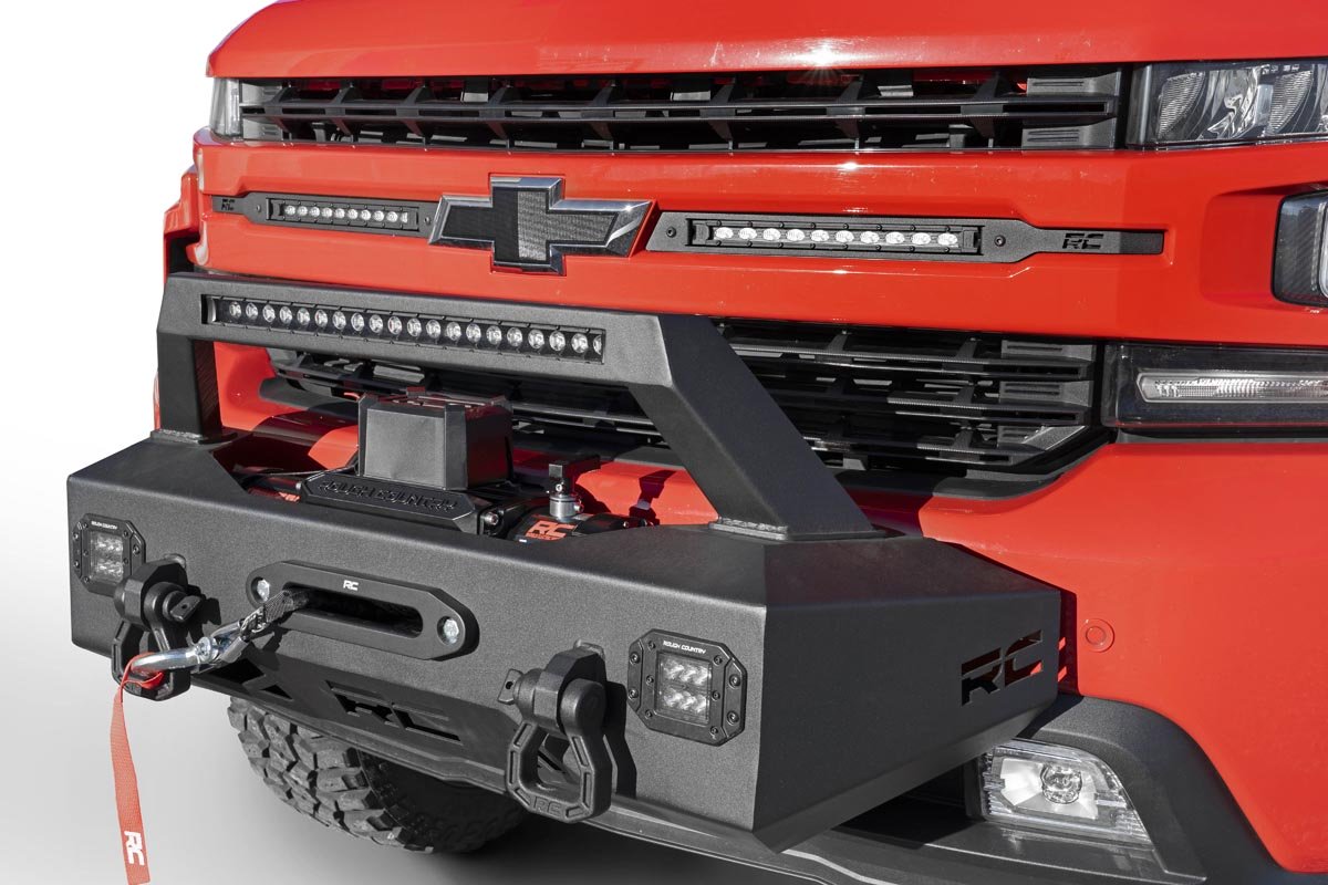 Rough Country Silverado 1500 EXO Winch Mount System For 19-Pres Chevrolet Silverado 1500 Rough Country