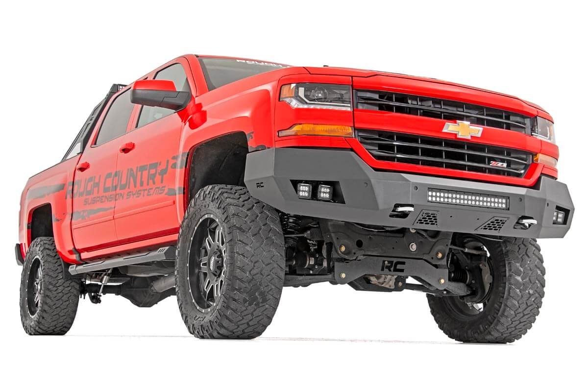 Rough Country Chevy Heavy-Duty Front LED Bumper 16-18 Silverado 1500 Rough Country