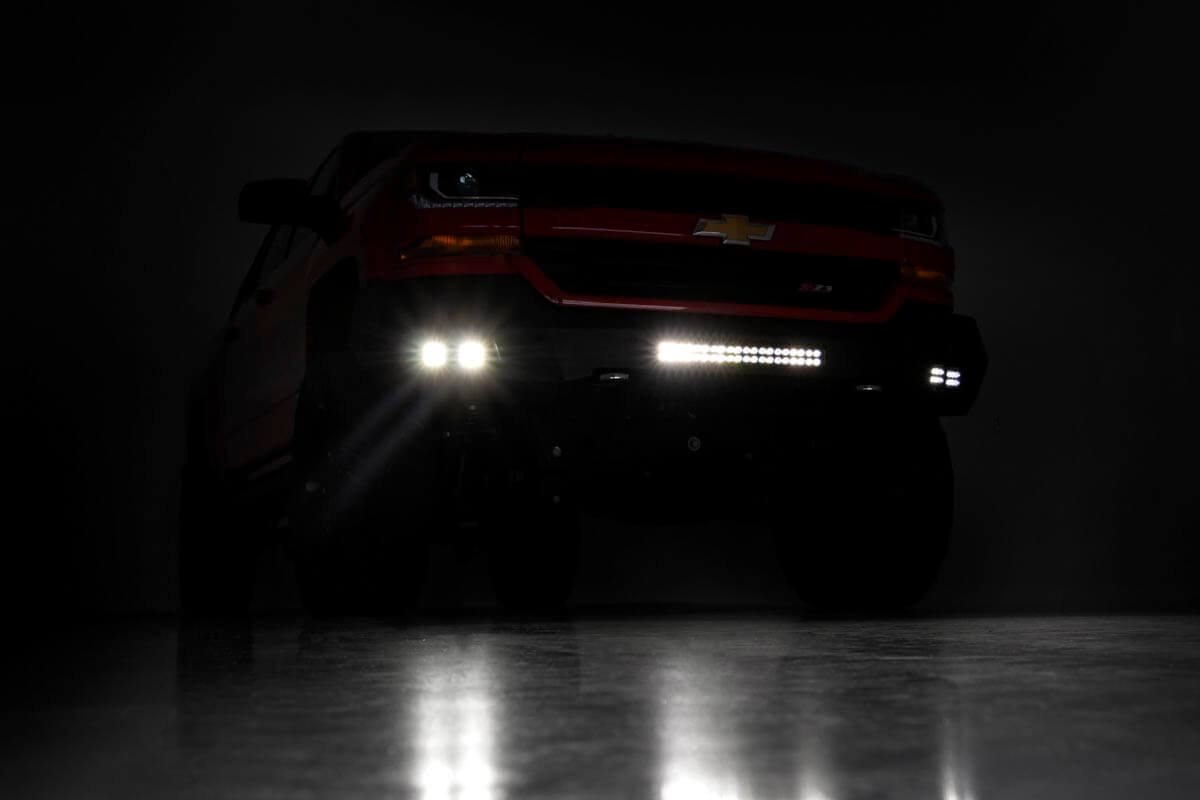 Rough Country Chevy Heavy-Duty Front LED Bumper 16-18 Silverado 1500 Rough Country