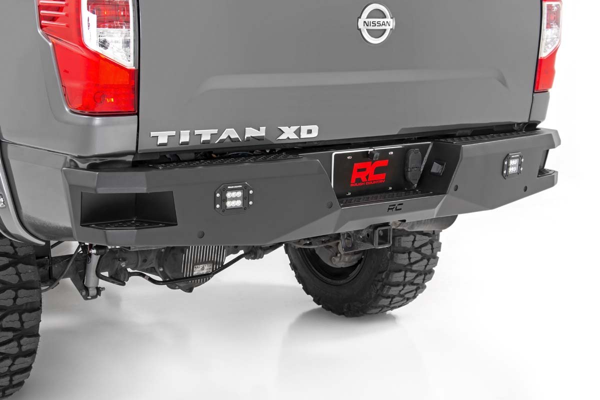 Rough Country Nissan Heavy-Duty Rear LED Bumper 16-20 Titan XD Rough Country
