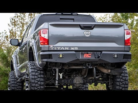 Rough Country Nissan Heavy-Duty Rear LED Bumper 16-20 Titan XD Rough Country