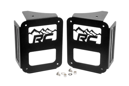 Jeep Tail Light Covers Mountains 07-18 Wrangler JK Rough Country-1