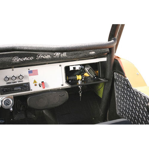 Glove Box - 66-77 Bronco Locking Black Products Tuffy Security
