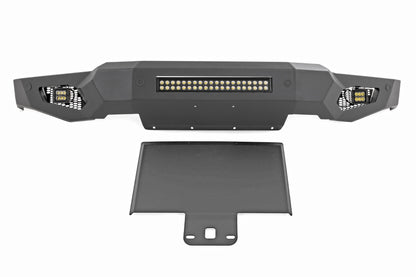 High Clearance Front Bumper LED Lights & Skid Plate Ford F-150 (21-23) Rough Country-5