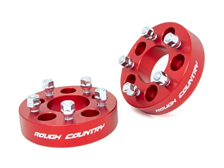 1.5 Inch Wheel Spacers 5 x 4.5 Bolt Pattern Pair 84-01 Cherokee XJ 86-92 Comanche MJ 87-95 Wrangler YJ 93-98 Grand Cherokee ZJ 97-06 Wrangler TJ Rough Country-1