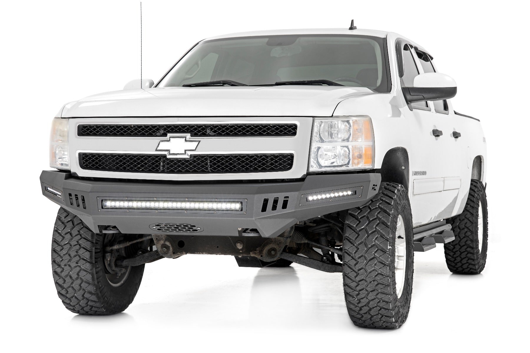 Front High Clearance Bumper Black LEDs Chevy Silverado 1500 2WD/4WD (07-13) Rough Country-2
