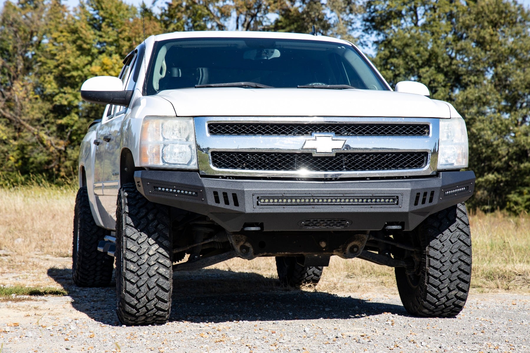 Front High Clearance Bumper Black LEDs Chevy Silverado 1500 2WD/4WD (07-13) Rough Country-5