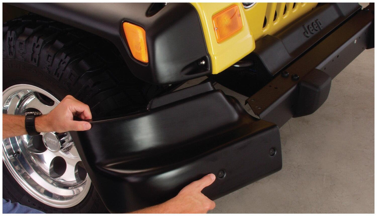 Black Large Pocket/Rivet Style Textured Finish 4-Piece Fender Flare Set For 1997-2006 Jeep Wrangler TJ, Euro Rubicon Conversion Package Bushwacker-4