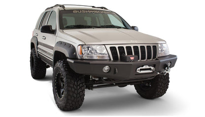 Black Jeep Cutout Style Textured Finish 4-Piece Fender Flare Set For 1999-2004 Jeep Grand Cherokee Bushwacker-5