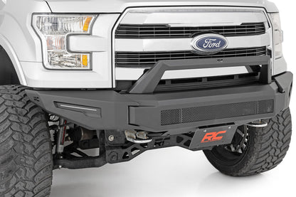 Front Modular Bumper w/Skidplate and 30 Inch LED Light Bar 15-17 Ford F-150 2WD/4WD Rough Country-3