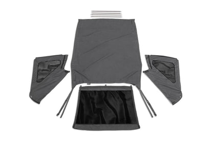 Frameless Trail Top Only for 2007-2018 Jeep Wrangler JK Unlimited 4-Door, Black Diamond Rampage