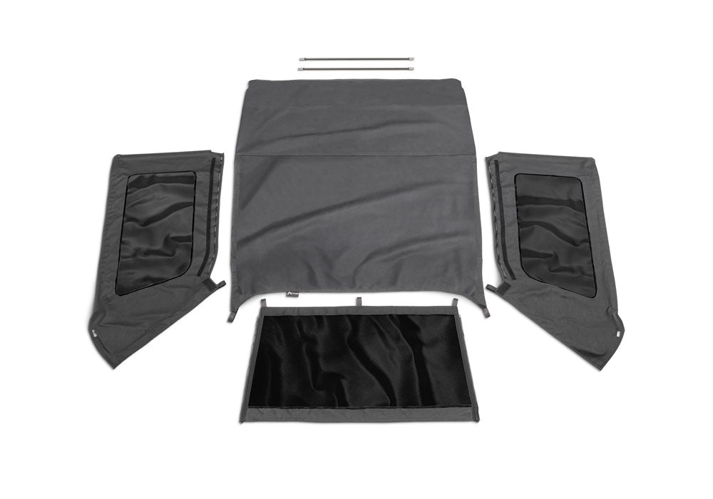 Frameless Trail Top Only for 2007-2018 Jeep Wrangler JK 2-Door, Black Diamond Rampage