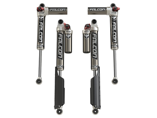 18-Up Jeep Wrangler JL 4 Door SP2 3.3 Fast Adjust Piggyback Shock Kit 0-1.5 Inch Lift Falcon Shocks