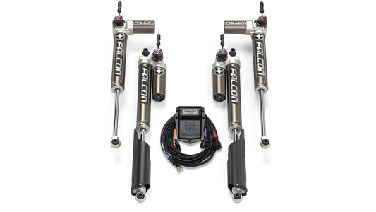 18-Up Jeep Wrangler JL EcoDiesel/4xe/392 SP2 3.5 e-Adjust Piggyback Shock Kit 2-4.5 Inch Lift Falcon Shocks