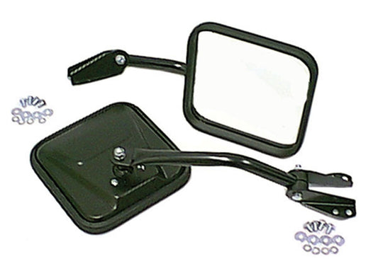 Door Mirror Kit Black Left And Right 1955-1983 CJ5 1955-1975 CJ6 1976-1986 CJ7 And 1981-1986 CJ8 Scrambler OMIX