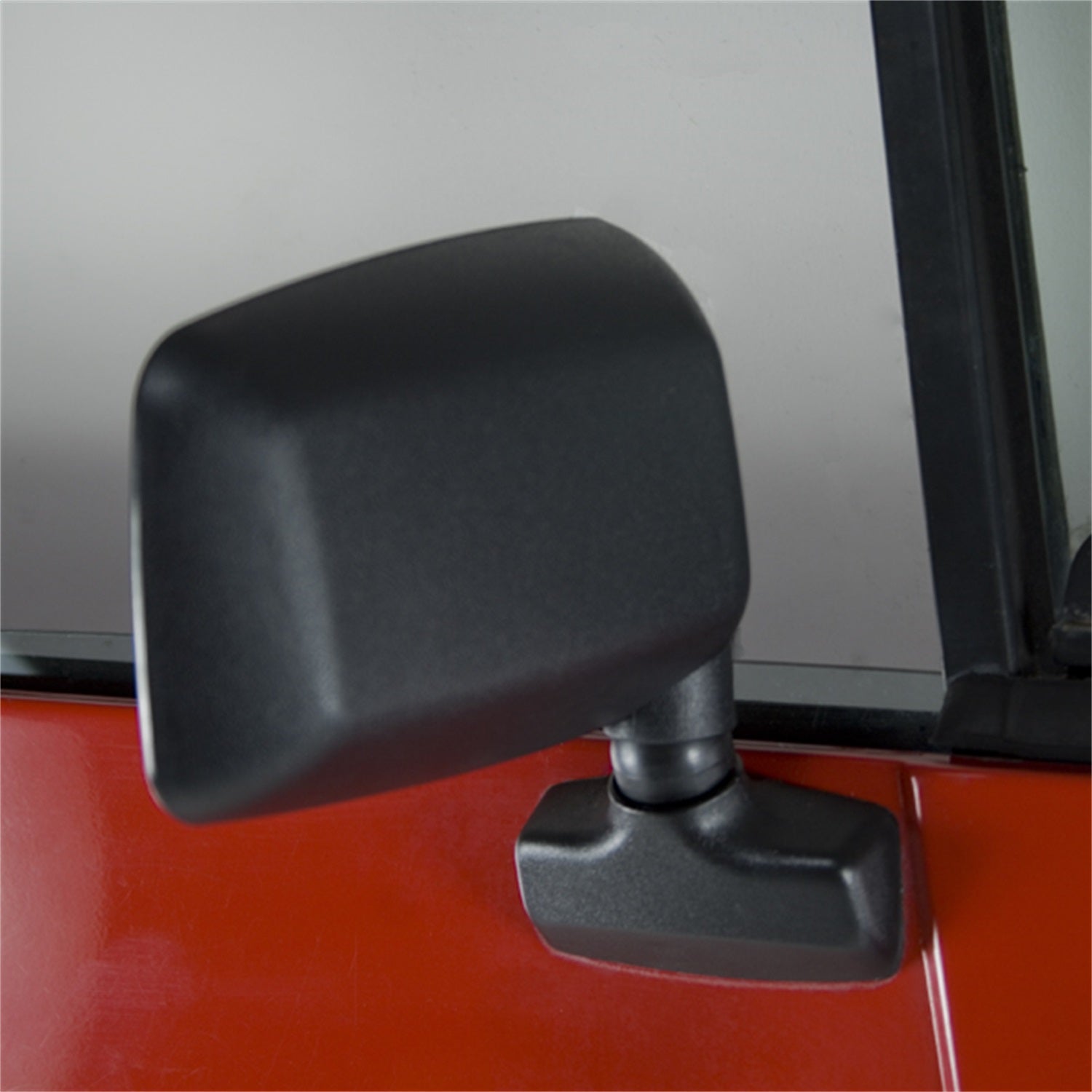 Door Mirror Right Black fits the Passenger side of 87-95 Wrangler YJ OMIX