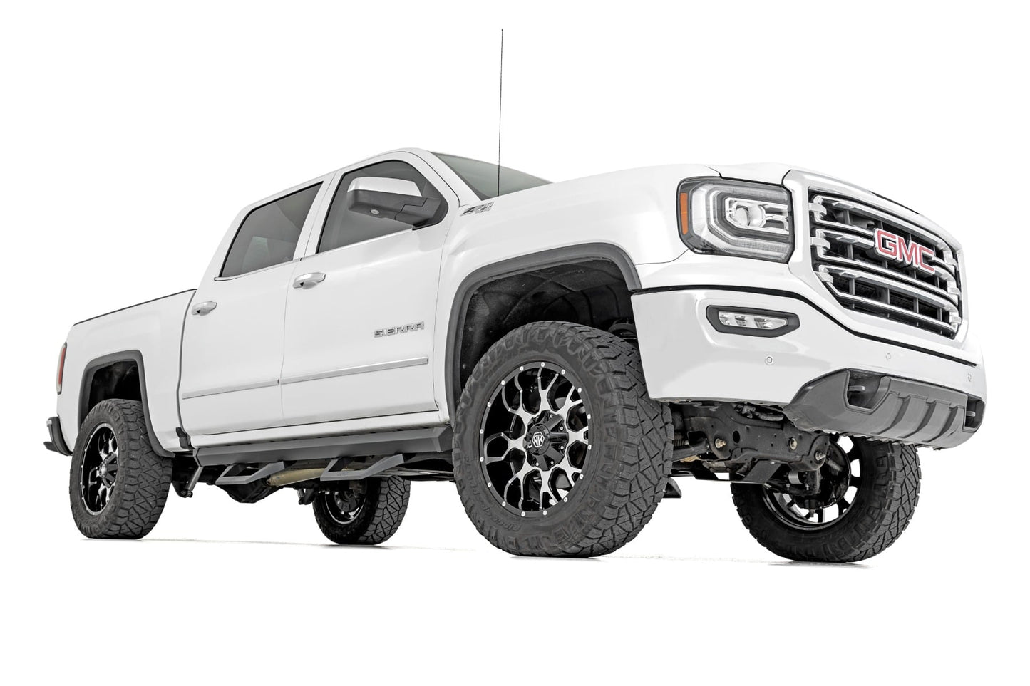 SRX2 Adj Aluminum Step Crew Cab Silverado/Sierra 1500/2500HD/3500HD (07-18 & Classic) Rough Country-1