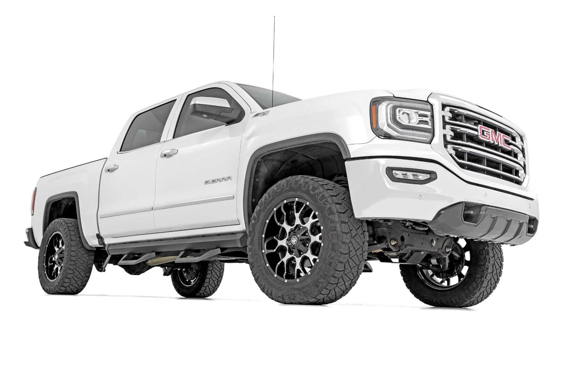 SRX2 Adj Aluminum Step Crew Cab Silverado/Sierra 1500/2500HD/3500HD (07-18 & Classic) Rough Country-1