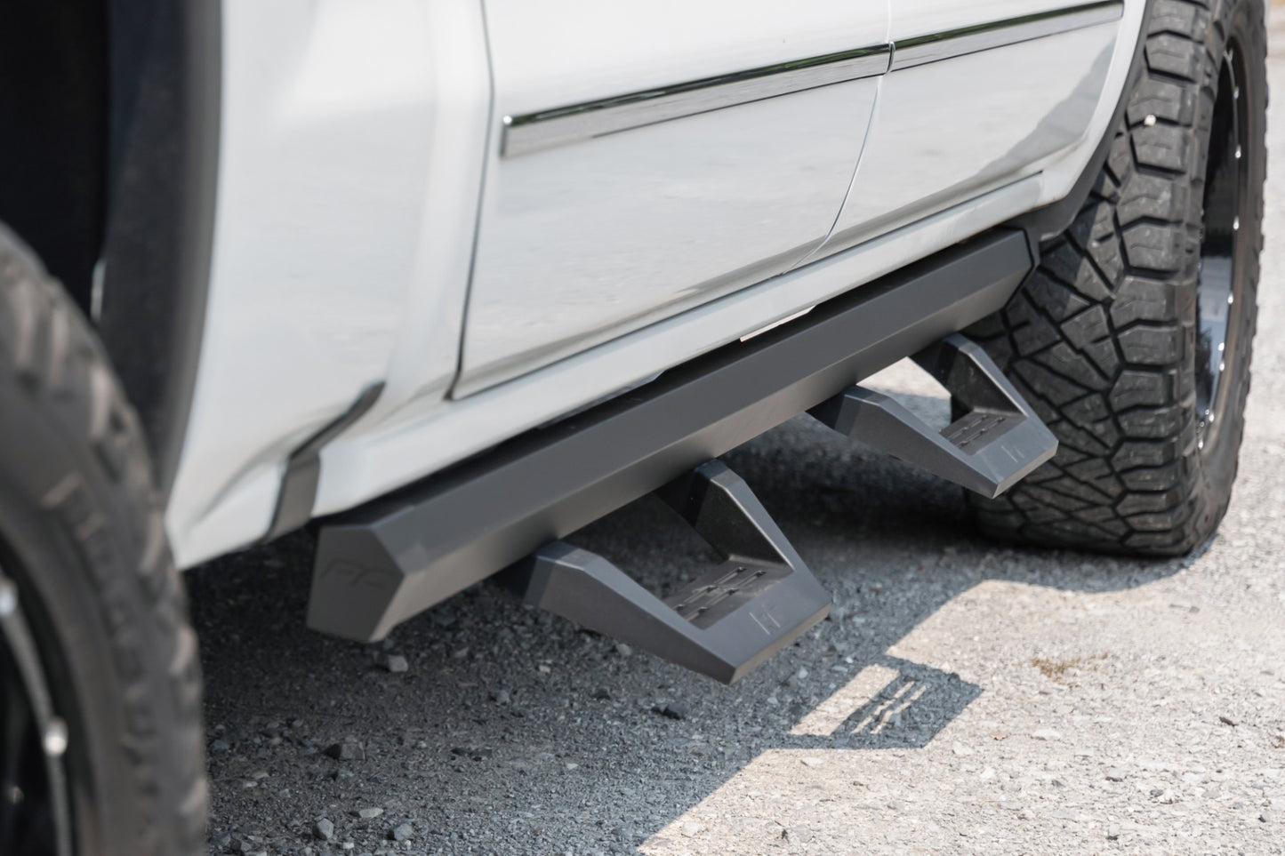 SRX2 Adj Aluminum Step Crew Cab Silverado/Sierra 1500/2500HD/3500HD (07-18 & Classic) Rough Country-5