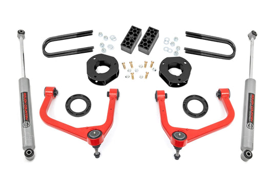 3.5 Inch Lift Kit Red Chevy Silverado 1500 2WD/4WD (2025-2026) Rough Country