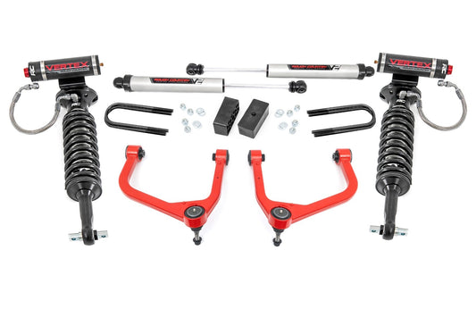 3.5 Inch Lift Kit Vertex/V2 Red GMC Sierra 1500 2WD/4WD (2025-2026) Rough Country