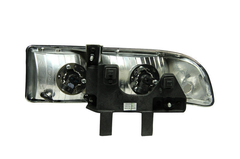Headlight Set Crystal Clear Lens Chrome Housing Pair Not For Use W/Factory Fog Lights Does Not Fit Models With Factory Fog Lights Chevrolet Blazer/S10 1998-2004 AnzoUSA-1