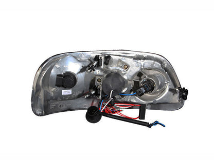 Headlight Set Projector w/Halo Clear Lens Black Housing Pair w/1 Pc. LED Does Not Fit F-150 Svt Lightning Models Ford Expedition 1997-2002, Ford F-150 1997-2003 AnzoUSA-1