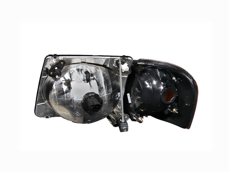 Headlight Set Crystal Clear Lens Black Housing Pair Does Not Fit Explorer 4Dr Models Ford Explorer Sport Trac 2001-2005 AnzoUSA-1