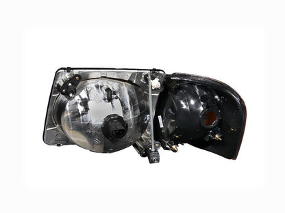 Headlight Set Crystal Clear Lens Black Housing Pair Does Not Fit Explorer 4Dr Models Ford Explorer Sport Trac 2001-2005 AnzoUSA-1