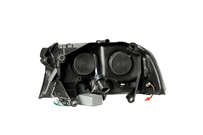 Headlight Set Crystal Clear Lens Black Housing Pair 1 Pc. Dodge Dakota 1997-2004, Dodge Durango 1998-2003 AnzoUSA-1